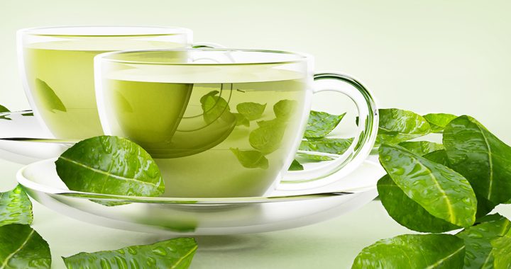 mug of green tea and leaves - natural remedies for anxiety and depression from mercy health