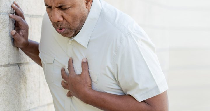 man touches his chest because of chest pain _ surviving a heart attack blog from mercy health