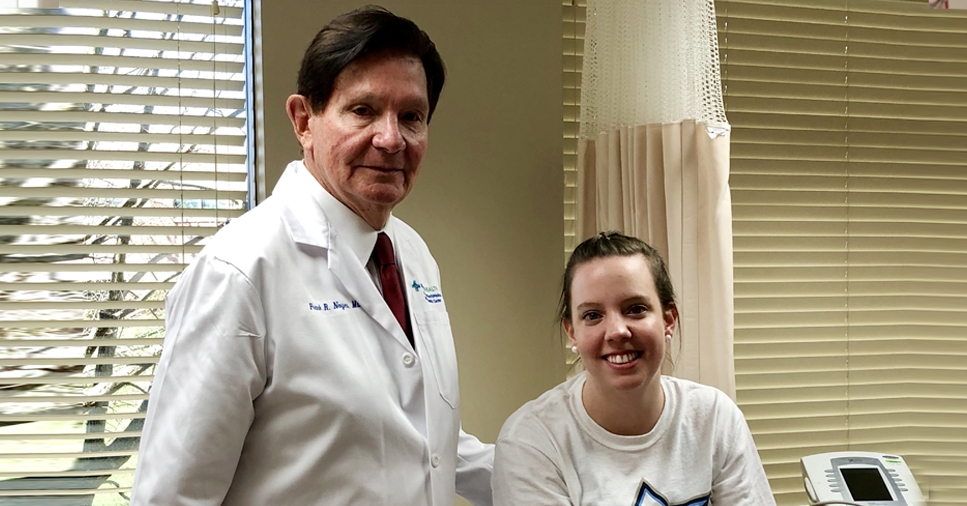 Mercy Health doctor Noyes stands with his patient Katie
