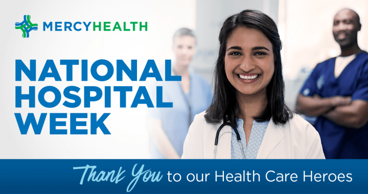 National Hospital Week Mercy Health thank you graphic