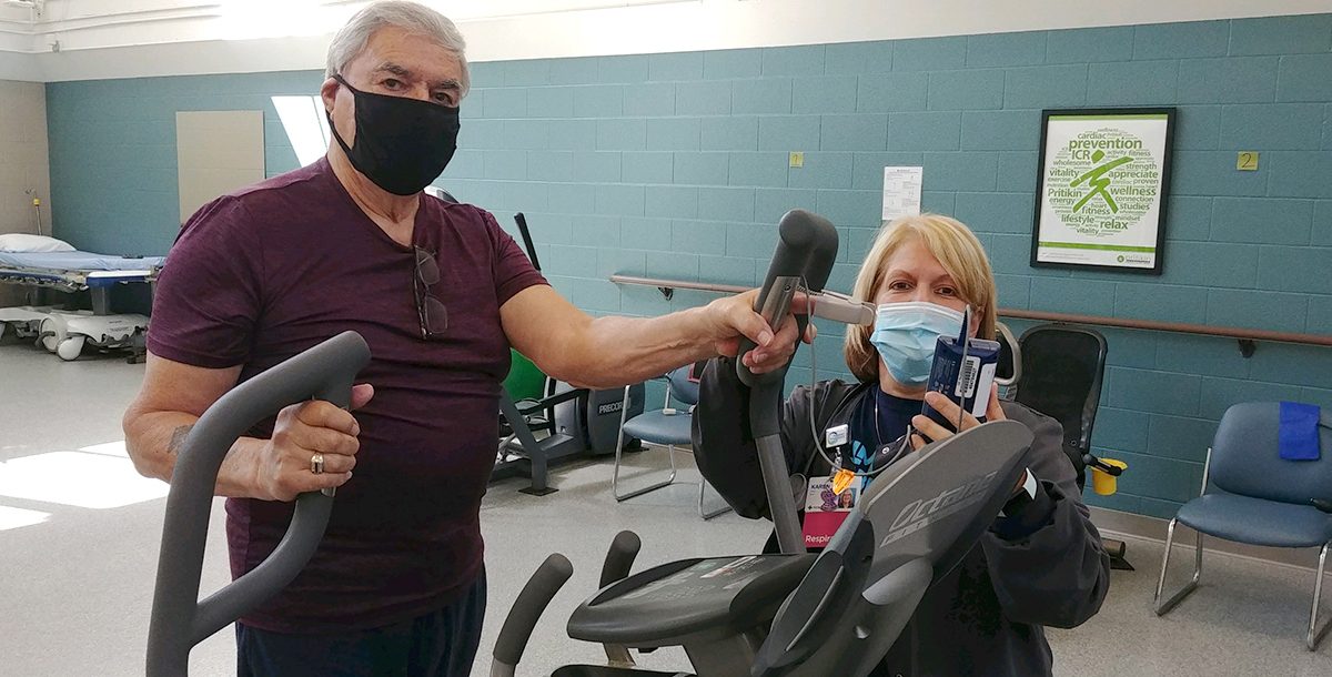 Tony Rangel in pulmonary rehab.