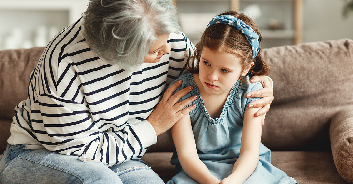 A child dealing with grief.
