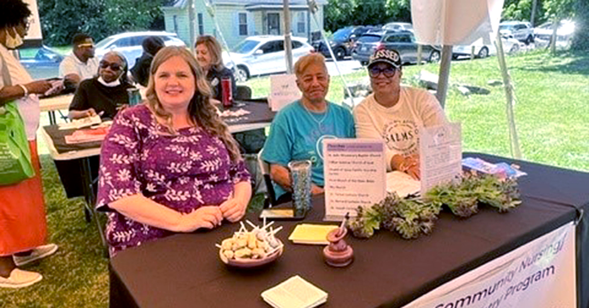 Tina LeFaive, Faith Community Nursing & Health Ministry Coordinator, Marcey Langford from Church of Jesus, Tina Cotto from Clifton Avenue Church of God