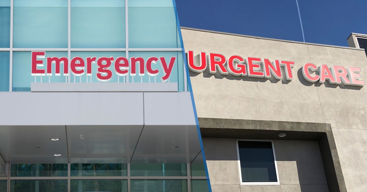 urgent care or emergency room