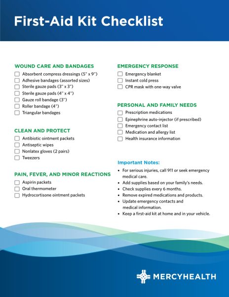 what to have in a first-aid kit